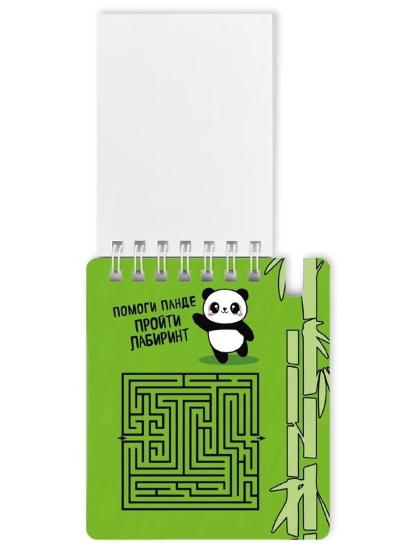 Блокнот 9 х 10,4 см и мини-ручка "Панда"