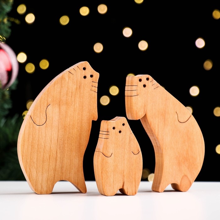 Сувенир-пазл Сувенир-пазл "Семья пузатых котов", 3 шт ,14х11,5 см