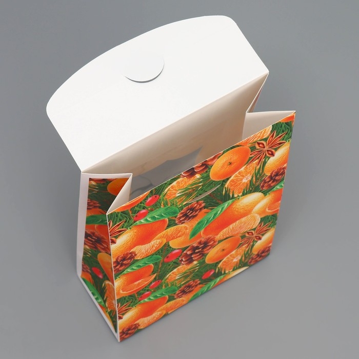 Коробка подарочная новогодняя складная &laquo;Зимние прянности&raquo;, 15 х 7 х 22 см, Новый год