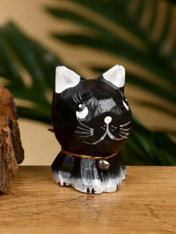 Набор сувенирный "Милые котята" дерево Албезия (4 штуки), 6 см