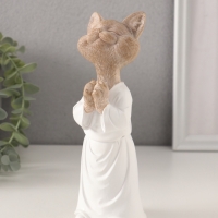 Сувенир полистоун "Кот-мастер карате" 6,5х6,5х18,5 см