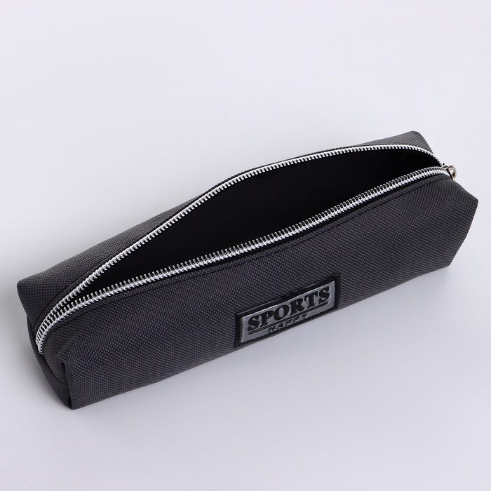 Косметичка-пенал на молнии, цвет серый Косметичка-пенал на молнии, цвет серый