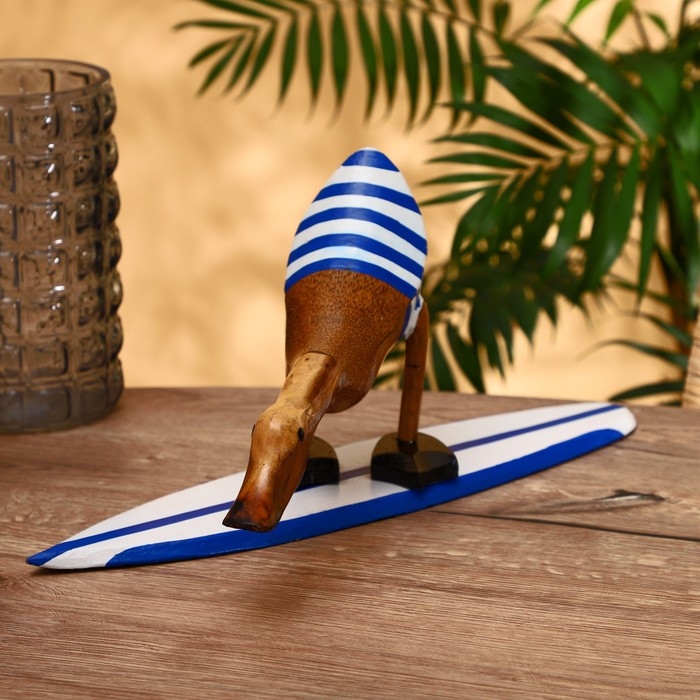 Сувенир "Утка на сёрфе" дерево 40 см