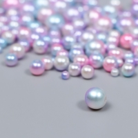 Бусины для творчества пластик "Круглые. Градиент. Русалка сирень" d=3-8 мм, набор 10 гр Бусины для творчества пластик "Круглые. Градиент. Русалка сирень" d=3-8 мм, набор 10 гр