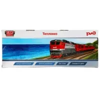 Модель &laquo;Тепловоз РЖД&raquo;, 30 см, световые и звуковые эффекты, двери, 4 кнопки, инерция