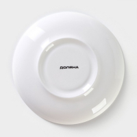 Чайная пара фарфоровая Доляна &laquo;Зайка&raquo;, 2 предмета: чашка 250 мл, блюдце d=15 см, цвет белый