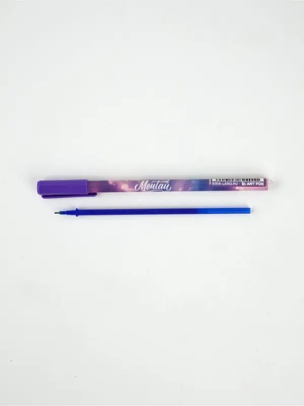 Ручка пластик пиши-стирай с колпачком "Мечтай", синяя паста, гелевая 0,5 мм