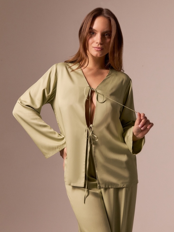 Костюм домашний (рубашка и брюки)  SL HOME р. XL, зеленый