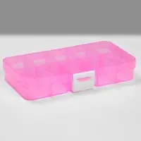 Подставки для украшений с крышкой QF &laquo;Дорожная&raquo; антиокислительная 10 мест, 12.8&times;6.5&times;2.1 см, розовая