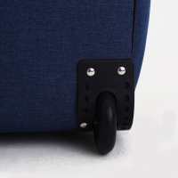 Чемодан малый 52 л (S), &laquo;Фабрика КАРТЕКС&raquo;, отдел на молнии, с расширением, наружный карман, 2 колеса, цвет синий