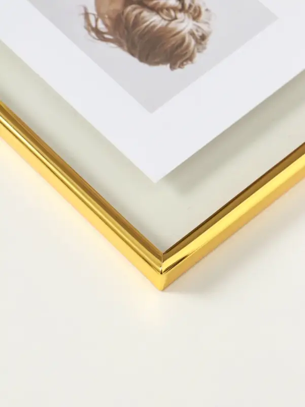 Фоторамка металл на 1 фото 13х18 см "Лофт" золото гальваника 1,2х14х18,8 см