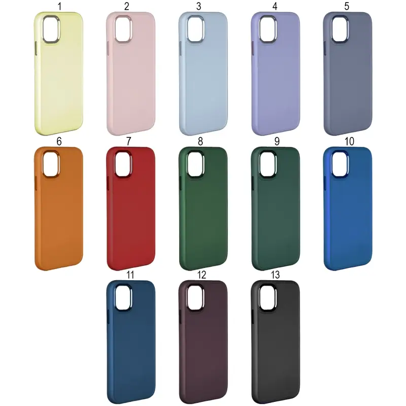 Чехол iPh 14 Plus (6.7) матовый с цветной камерой (в пакетике)