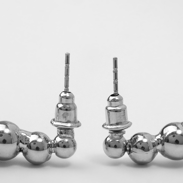 Серьги металл &laquo;Богема&raquo; круги, цвет серебро