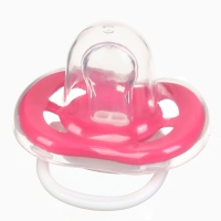 Набор: Соска - пустышка с держателем &laquo;Слоник&raquo;, анатомическая +6 мес, цвет розовый