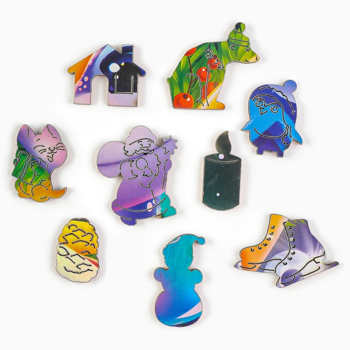 Пазлы фигурные деревянные «Волшебная змея» с голографией, 137 элементов, символ года 2025 Пазлы фигурные деревянные «Волшебная змея» с голографией, 137 элементов, символ года 2025