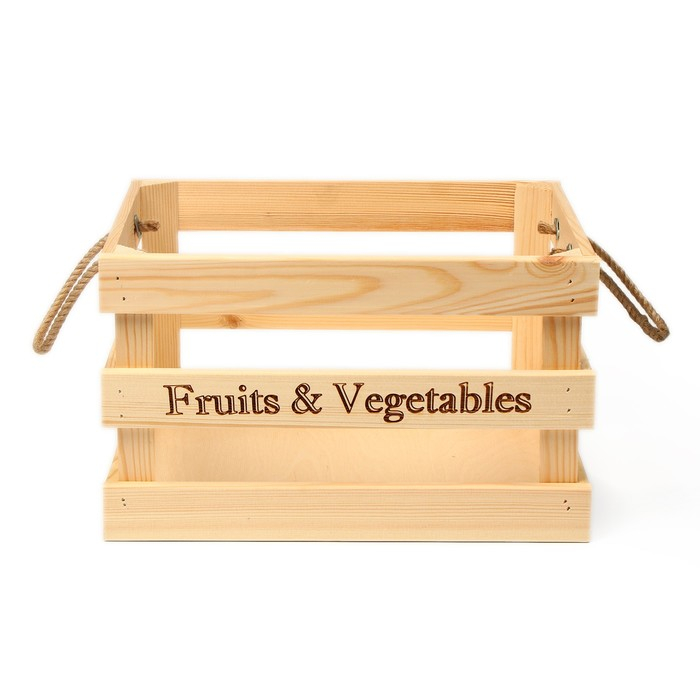 Ящик для овощей и фруктов, 35 &times; 28 &times; 21 см, деревянный, Greengo