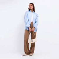 Сумка женская багет на молнии, цвет молочный Сумка женская багет на молнии, цвет молочный