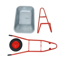 Тачка строительная, 1 пневмоколесо, груз/п 200 кг, объем 110 л, оцинкованный кузов 0,8 мм, Greengo