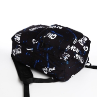 Рюкзак молодёжный из текстиля на молнии, 3 кармана, цвет чёрный/синий