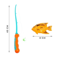 Рыбалка &laquo;Морская волна&raquo;, 4 рыбки, удочка, МИКС