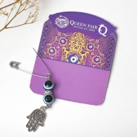 Булавка-оберег &laquo;Защита от сглаза&raquo;, 2,2 см, цвет синий в серебре