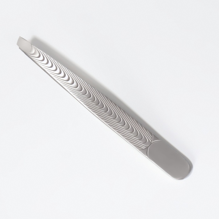 Пинцет скошенный, широкий, 10,7 см, цвет серебристый Пинцет скошенный, широкий, 10,7 см, цвет серебристый