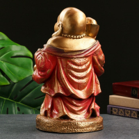 Фигура "Хотей веселый" бронза красный, 19,5х17х30см Фигура "Хотей веселый" бронза красный, 19,5х17х30см