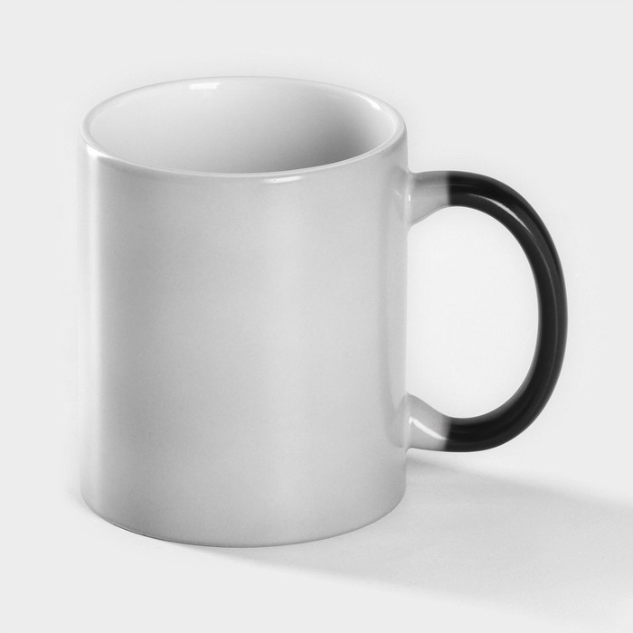 Кружка - хамелеон керамическая Доляна, 320 мл, цвет чёрный