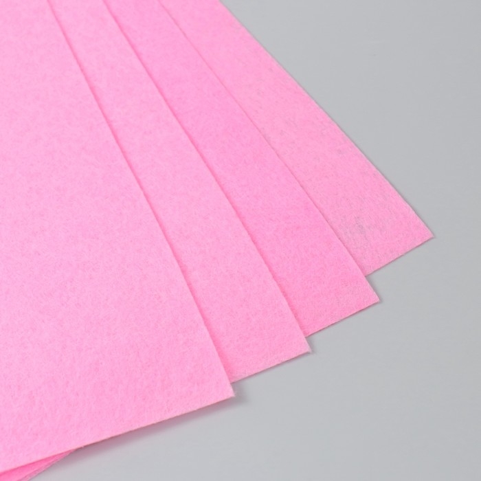 Фетр 1 мм "Нежно-розовый" набор 4 листа 30х40 см