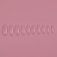 Типсы для наращивания ногтей, 100 шт, форма балерина, полное покрытие, в контейнере, цвет прозрачный