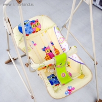 Качели детские напольные &laquo;Ветерок-Люкс&raquo;, бежевый рисунок МИКС