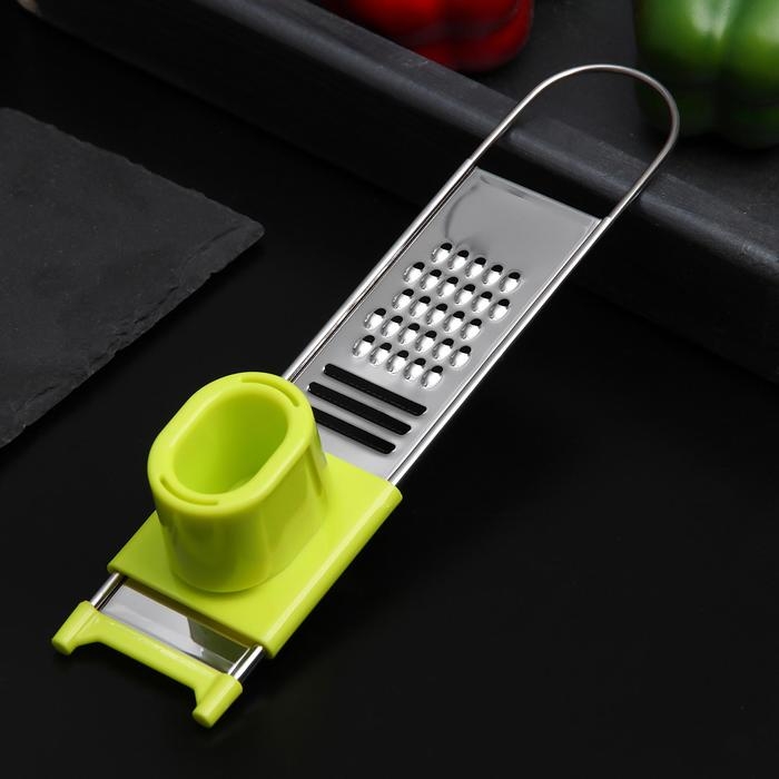 Тёрка для чеснока с держателем Доляна &laquo;Гауди&raquo;, 22&times;4,5 см, цвет МИКС