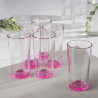 Набор стаканов &laquo;Джем&raquo;, 230 мл, 6 шт, цвет МИКС