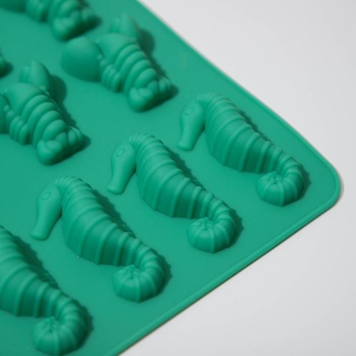 Форма для мармелада Доляна &laquo;Морской мир&raquo;, силикон, 22&times;14&times;1 см, 14 ячеек, цвет МИКС