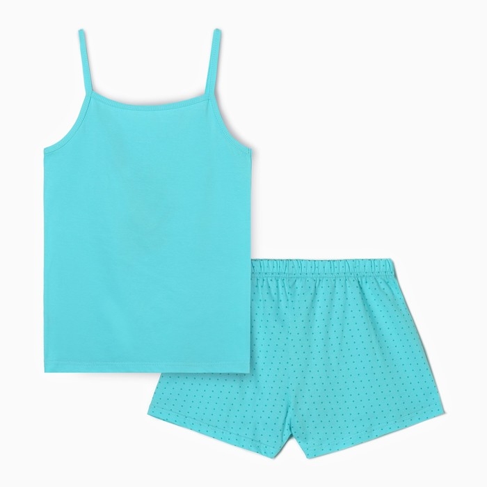 Пижама женская (майка, шорты), цвет ментол, размер 50