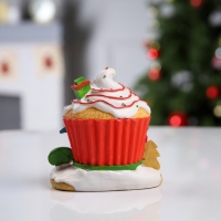 Светодиодная фигура &laquo;Домик из сладостей&raquo; 13 &times; 12 &times; 9 см, полистоун, батарейки LR44х2 (в комплекте), свечение тёплое белое