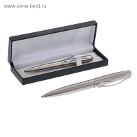 Ручка подарочная, шариковая, автоматическая "Изгиб", в кожзам футляре Ручка подарочная, шариковая, автоматическая "Изгиб", в кожзам футляре