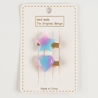 Заколки для волос  2шт, космос