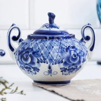 Сахарница &laquo;Алевтина&raquo;, гжель