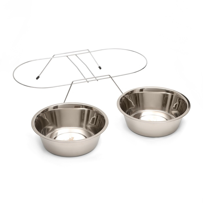 Набор из 2 мисок на подставке, 2 х 2,5 л Набор из 2 мисок на подставке, 2 х 2,5 л