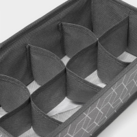 Органайзер для хранения белья Доляна &laquo;Фора&raquo;, 8 ячеек, 28&times;14&times;10 см, цвет серый