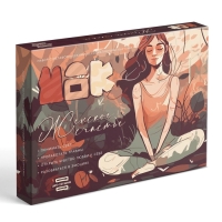 Арт-терапия &laquo;Женское счастье&raquo; с МАК, 50 карт (7х12 см), холст (22х16,5 см), краски (6 цветов), кисть, 16+