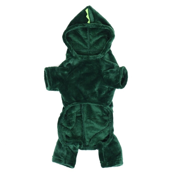 Комбинезон Комбинезон "Дракоша" с капюшоном, размер S (ДС 25 см, ОГ 35 см, ОШ 25 см), зелёный