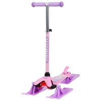 Самокат-снегокат 2 в 1 GRAFFITI &laquo;Зайка&raquo;