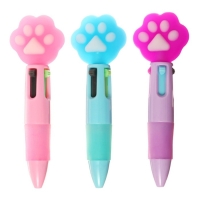 Ручка шариковая автоматическая 4-х цветная, мини, Лапка МИКС Ручка шариковая автоматическая 4-х цветная, мини, Лапка МИКС