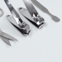 Набор маникюрный &laquo;Нежность&raquo;, 6 предметов, в футляре, цвет голубой