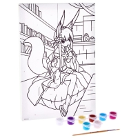 Картина по номерам для детей &laquo;Девочка с хвостиком&raquo;, 20 х 30 см