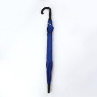 Зонт - трость полуавтоматический, &laquo;Однотонный&raquo;, 8 спиц, R = 52/60 см, D = 120 см, цвет синий