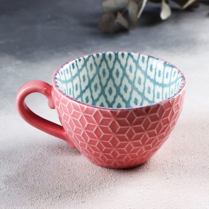 Кружка керамическая &laquo;Винтаж&raquo;, 290 мл, цвет розовый