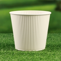 Кашпо "Ведерко Килли" белое, 14х14х13см